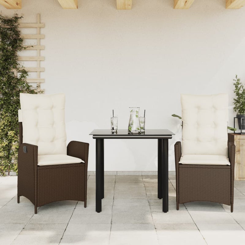 Zestaw Mebli Ogrodowych Brązowy Rattan Stolik Krzesła Meble Ogrodowe Do Restauracji Ogrodu