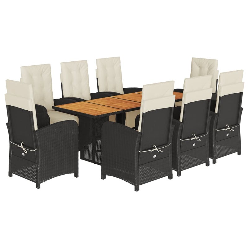 Meble Ogrodowe Polirattan Czarny Zestaw Mebli Ogrodowych Stół Krzesła Komplet Na Taras Balkon Ogród