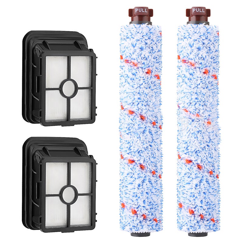 Części zamienne do odkurzaczy Bissell, zestaw 2 rolek szczotkowych do różnych powierzchni + 2 opakowania filtrów do odkurzacza