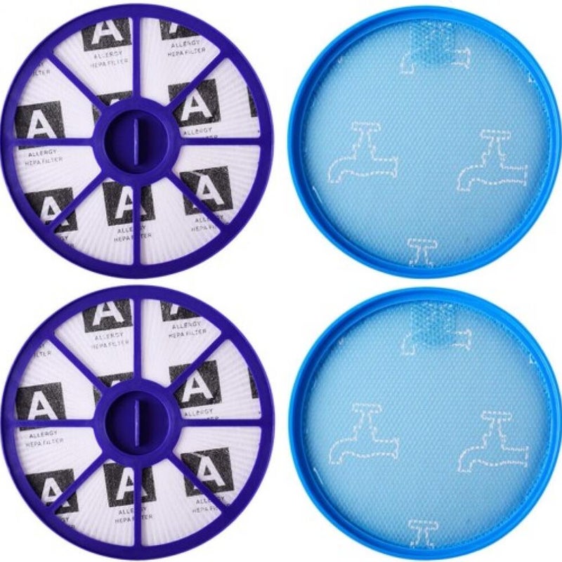 Zestaw filtrów HEPA przednich i tylnych do odkurzaczy Dyson DC19, DC20 i DC21; części zamienne do górnego i dolnego filtra silnika - 2 sztuki