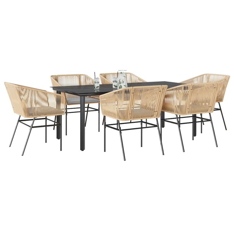 Zestaw Mebli Ogrodowych Brązowy Rattan Stolik Krzesła Meble Ogrodowe Do Restauracji Ogrodu