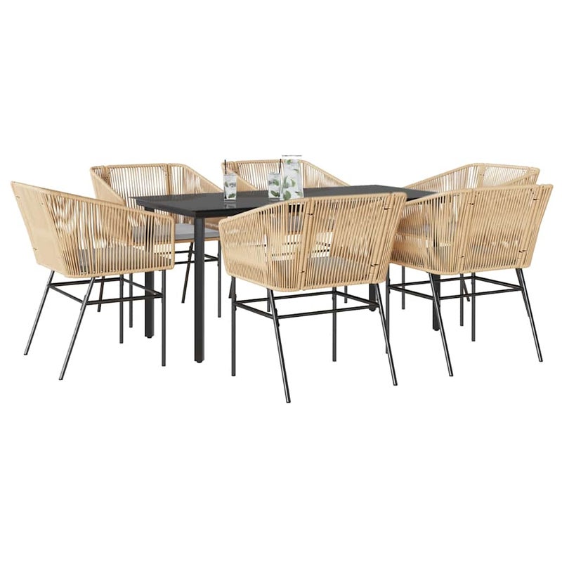Zestaw Mebli Ogrodowych Brązowy Rattan Stolik Krzesła Meble Ogrodowe Do Restauracji Ogrodu