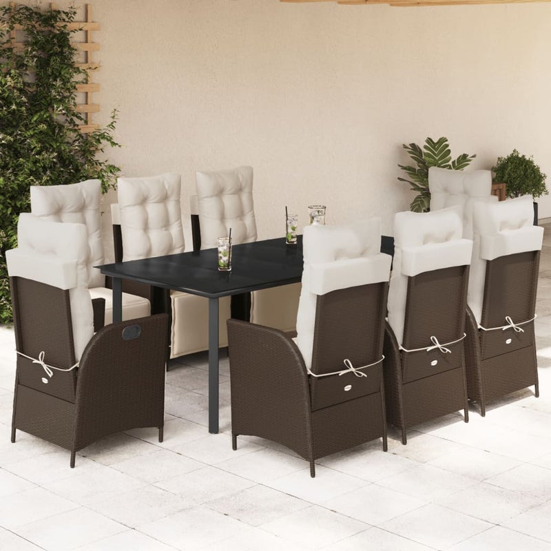 Zestaw Mebli Ogrodowych Brązowy Rattan Stolik Krzesła Meble Ogrodowe Do Restauracji Ogrodu