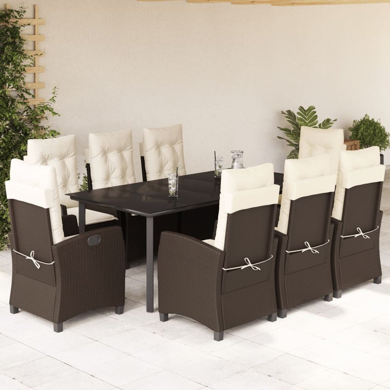 Zestaw Mebli Ogrodowych Brązowy Rattan Stolik Krzesła Meble Ogrodowe Do Restauracji Ogrodu