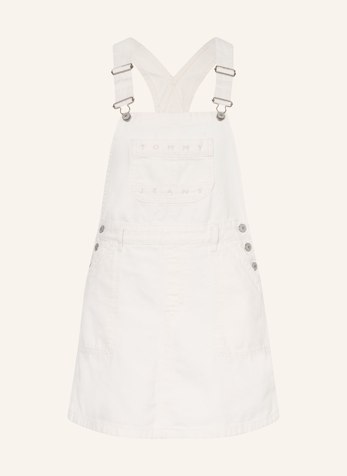Tommy Jeans Sukienka Dżinsowa Z Szelkami weiss