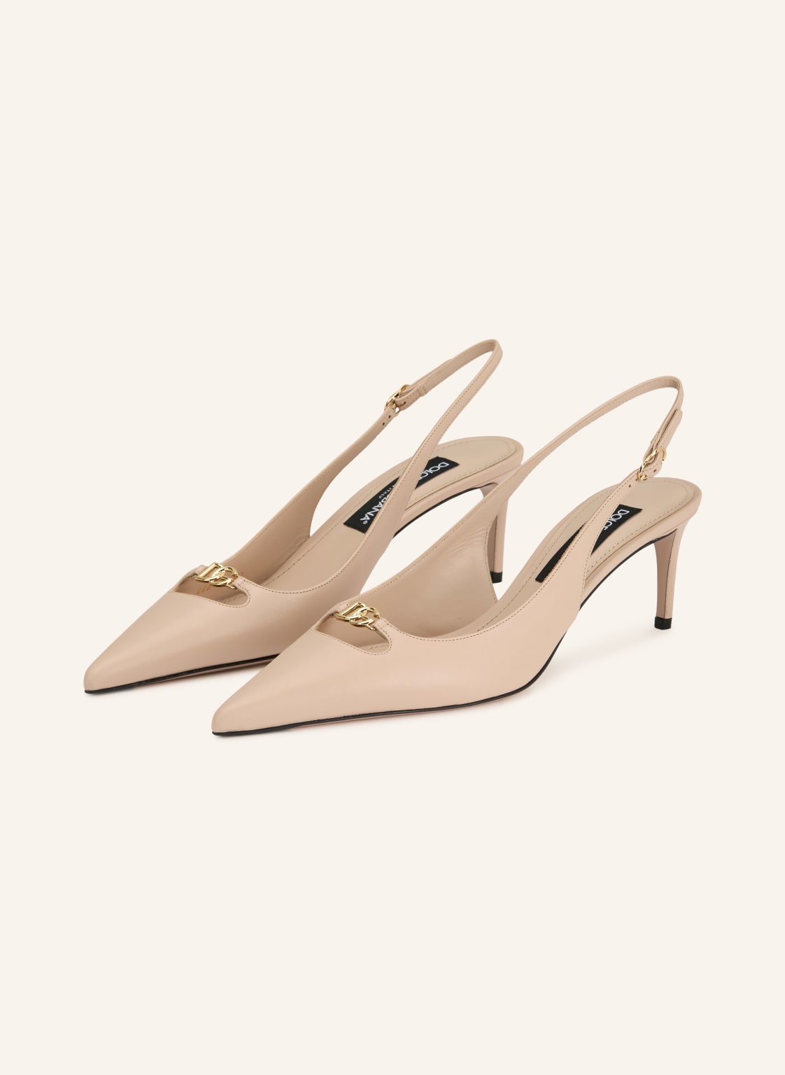 Dolce & Gabbana Czółenka Z Odkrytą Piętą beige