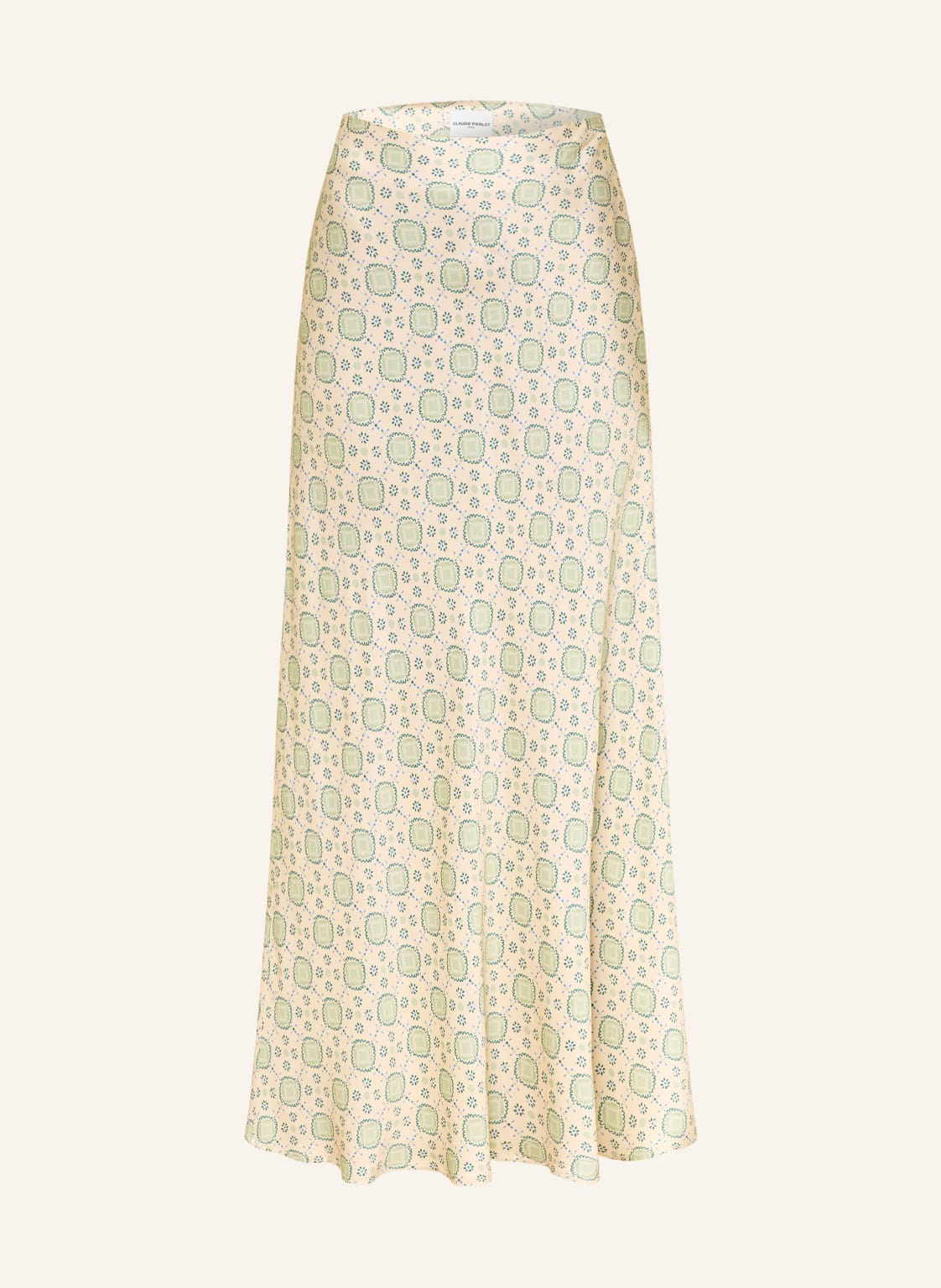 Claudie Pierlot Satynowa Spódnica beige