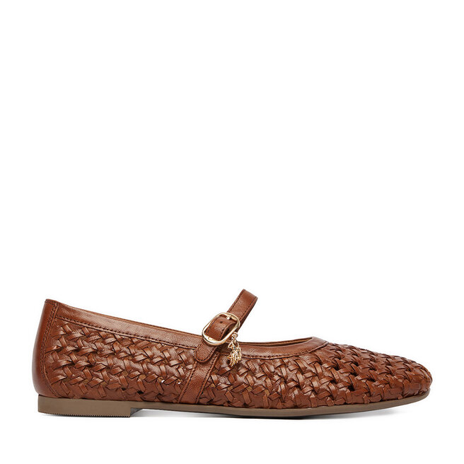 Baleriny U.S. Polo Assn. EO-LARISA001W/6L1 Brązowy jasny