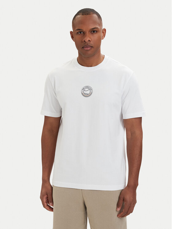 BOSS T-Shirt Open 50560293 Biały Relaxed Fit