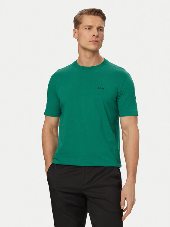 BOSS T-Shirt 50506373 Zielony Regular Fit