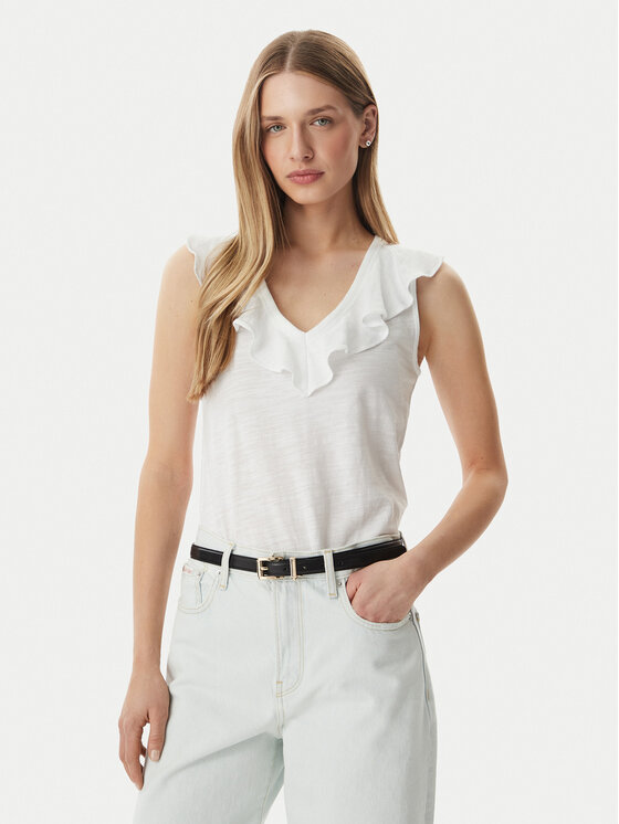 LAUREN RALPH LAUREN Bluzka 200P13315001 Biały Relaxed Fit