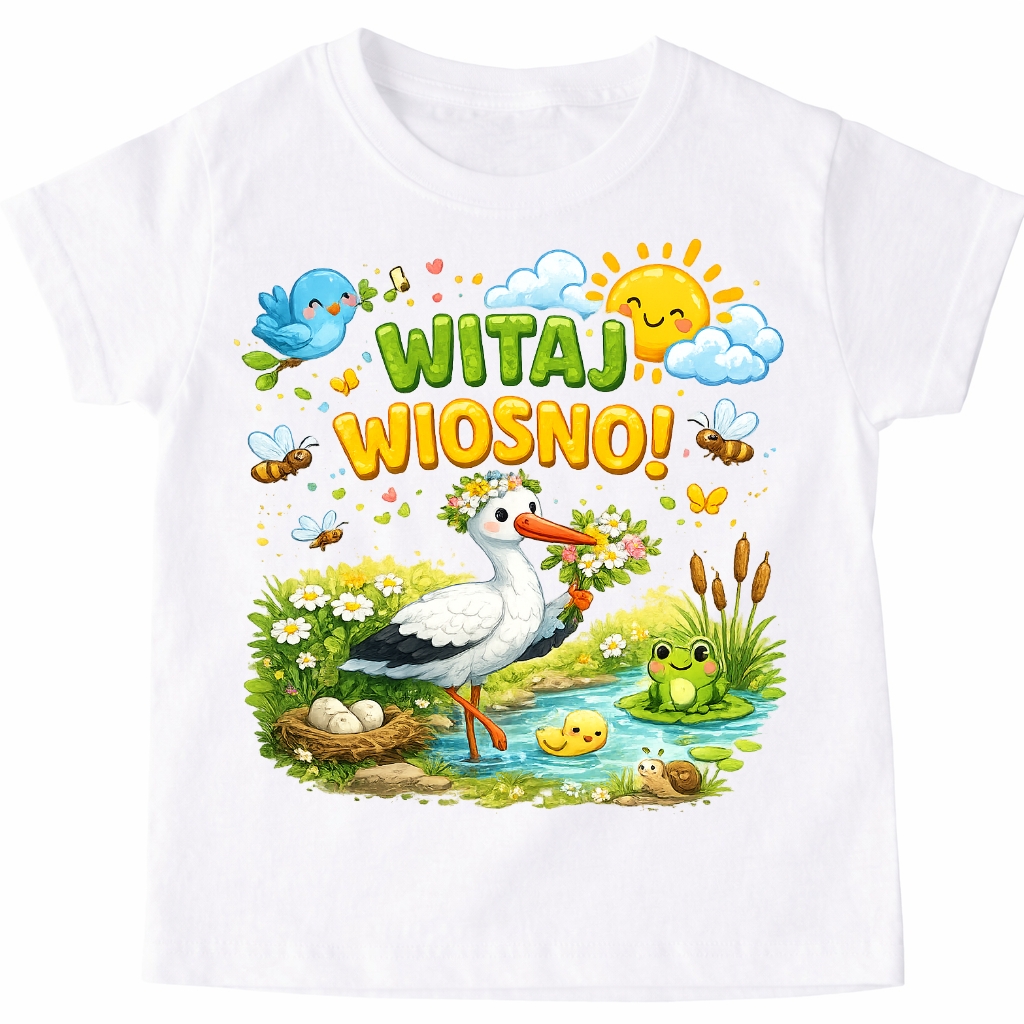 Koszulka z bocianem na Dzień WIOSNY - WITAJ WIOSNA38