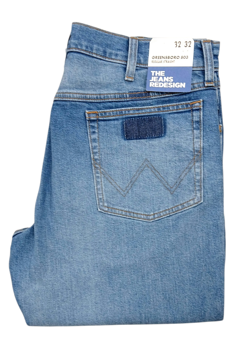 WRANGLER GREENSBORO 803 REGULAR STRAIGHT NATURAL INDIGO JEANSY MĘSKIE