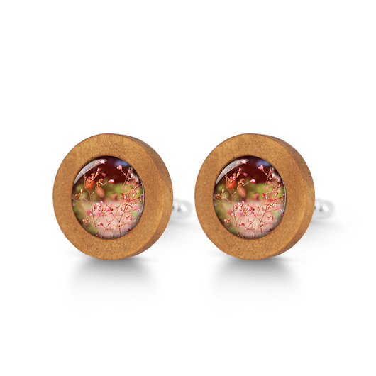 Lato - drewniane spinki do mankietów