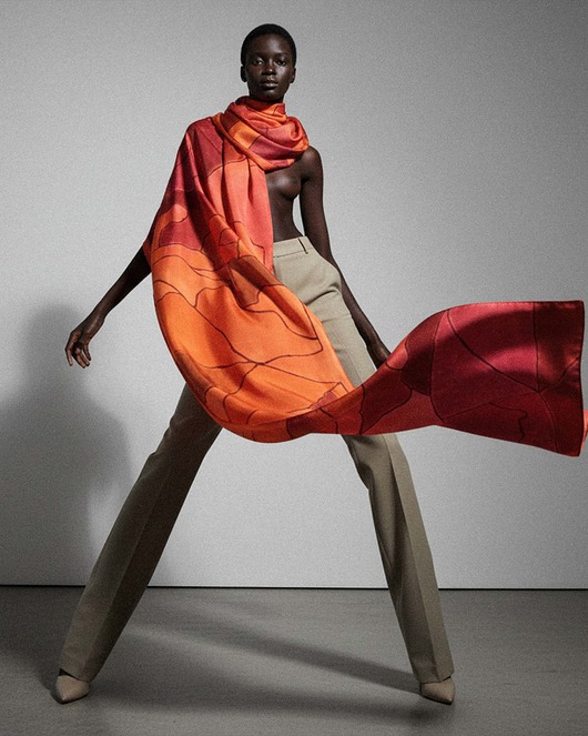 Szal jedwabny malowany 'Hania Masojada_HEM/RM/02'