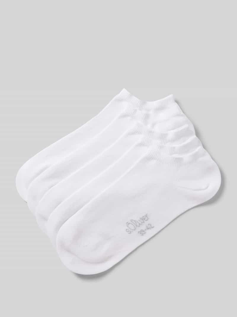 Skarpety do sneakersów z mieszanki bawełny w zestawie 5 szt.