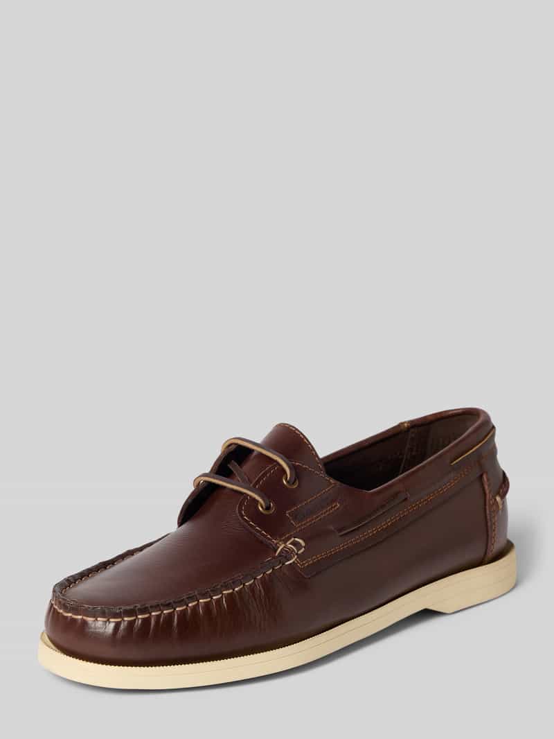 Buty żeglarskie ze skóry bydlęcej z wiązaniem model 'Yardport'