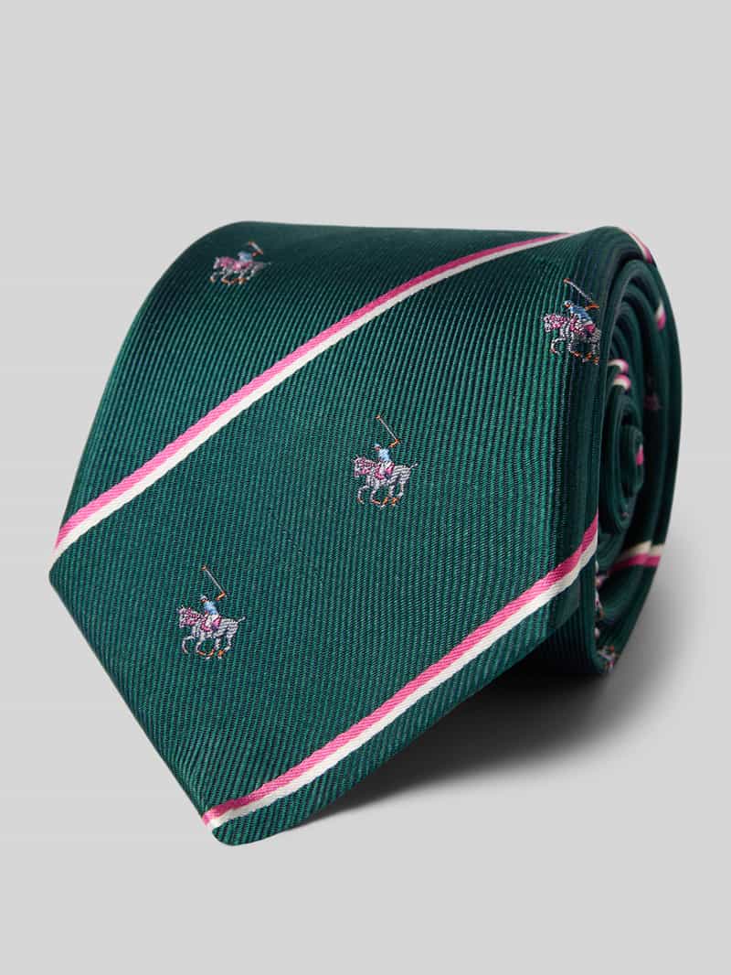 krawat z jedwabiu z wzorem na całej powierzchni