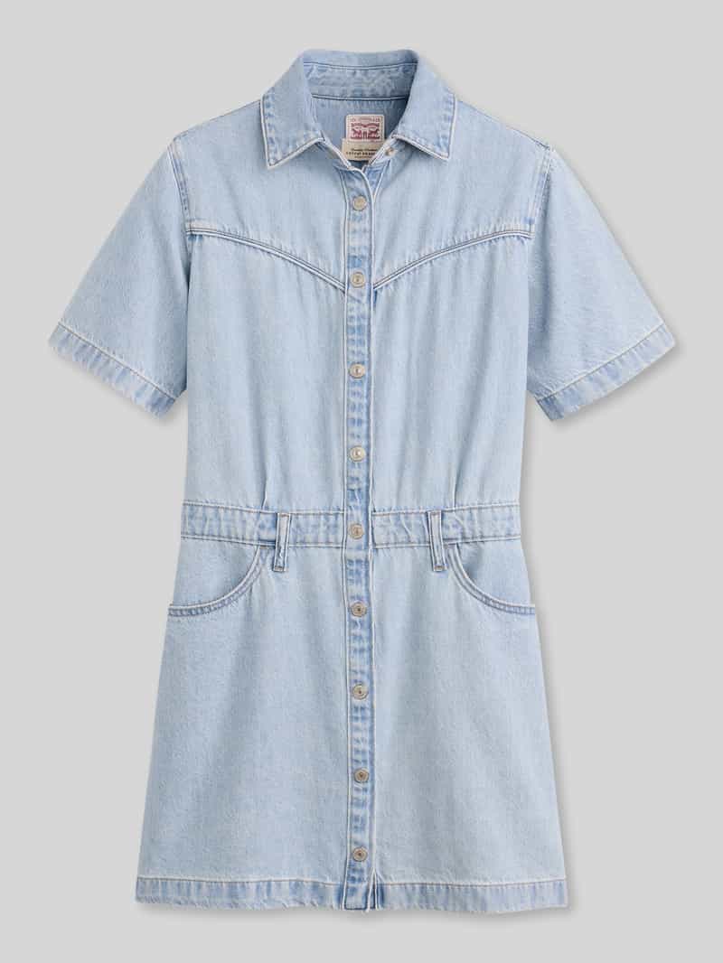 Sukienka jeansowa o kroju regular fit z czystej bawełny