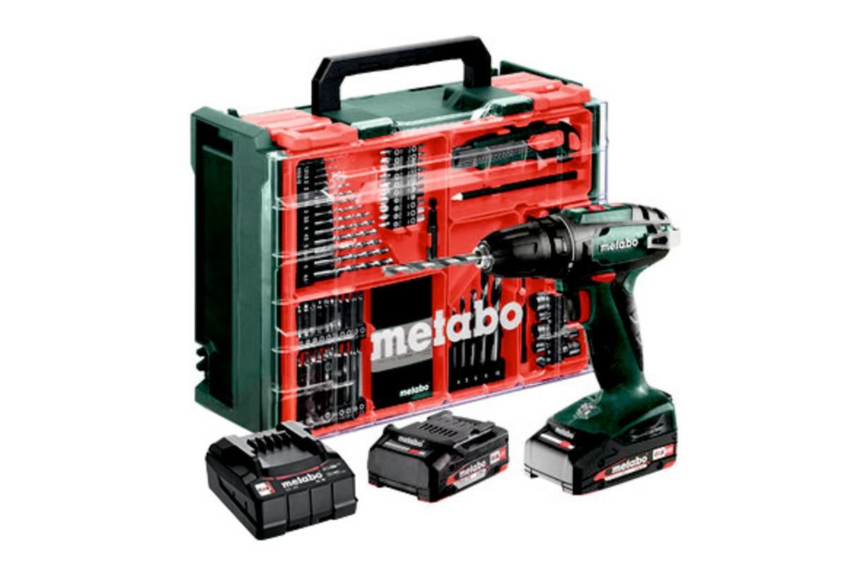 Metabo Wkrętarka bs 18 set 2x2,0 ah + 74 acc walizka