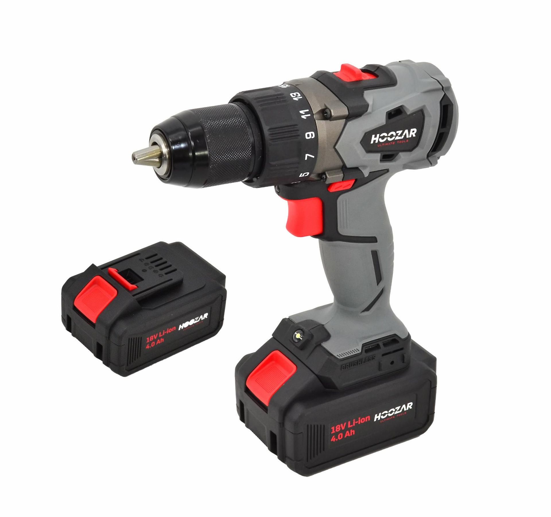 Hoozar Wkrętarka 18v 2x4.0ah 60nm cd60bl-m2