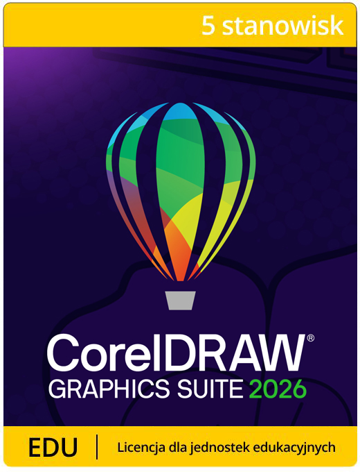 CorelDRAW Graphics Suite 2026 Education - licencja EDU na 5 stanowisk (zawiera CorelSure - prawo do uaktualnień przez 12 miesięcy)
