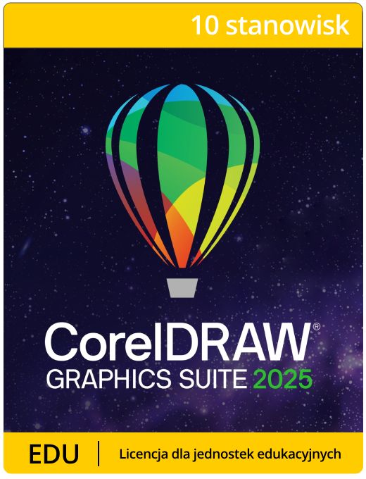 CorelDRAW Graphics Suite 2026 Education - licencja EDU na 10 stanowisk (zawiera CorelSure - prawo do uaktualnień przez 12 miesięcy)
