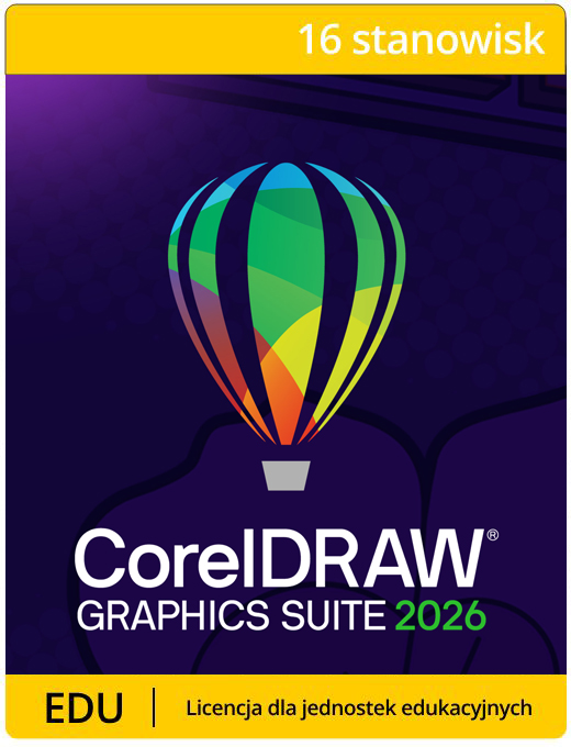 CorelDRAW Graphics Suite 2026 Classroom - licencja EDU na 16 stanowisk (zawiera CorelSure - prawo do uaktualnień przez 12 miesięcy)