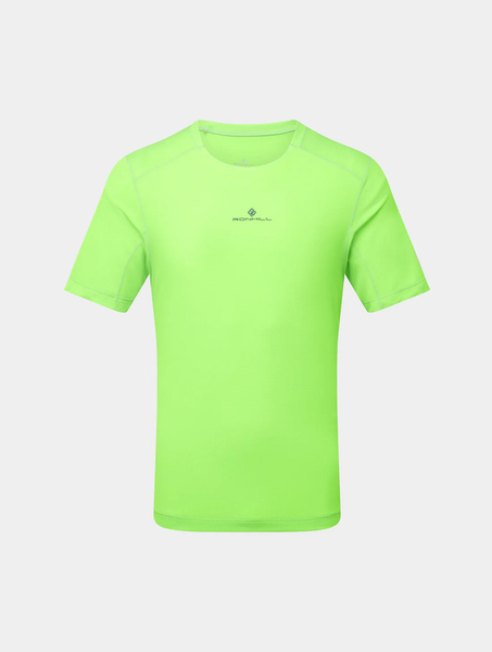 RONHILL Koszulka biegowa męska TECH S/S TEE fluo green/dark cobalt