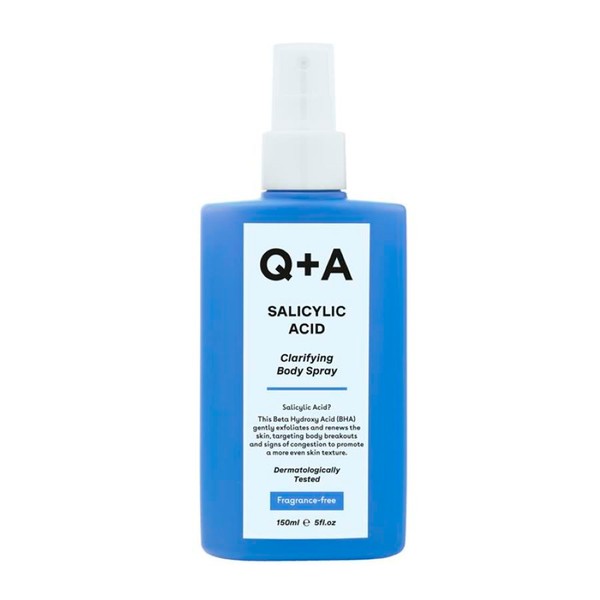 Q+A Oczyszczający Spray do Ciała z Kwasem Salicylowym 150ml