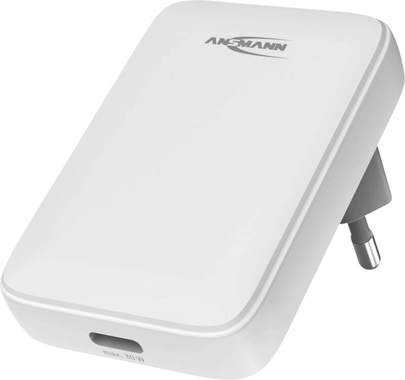 Ansmann 1001-0173 ładowarka do urządzeń przenośnych Telefon komórkowy, Laptop, Smartfon Szary, Biały Prąd przemienny Szybkie ładowanie Wewnętrzna