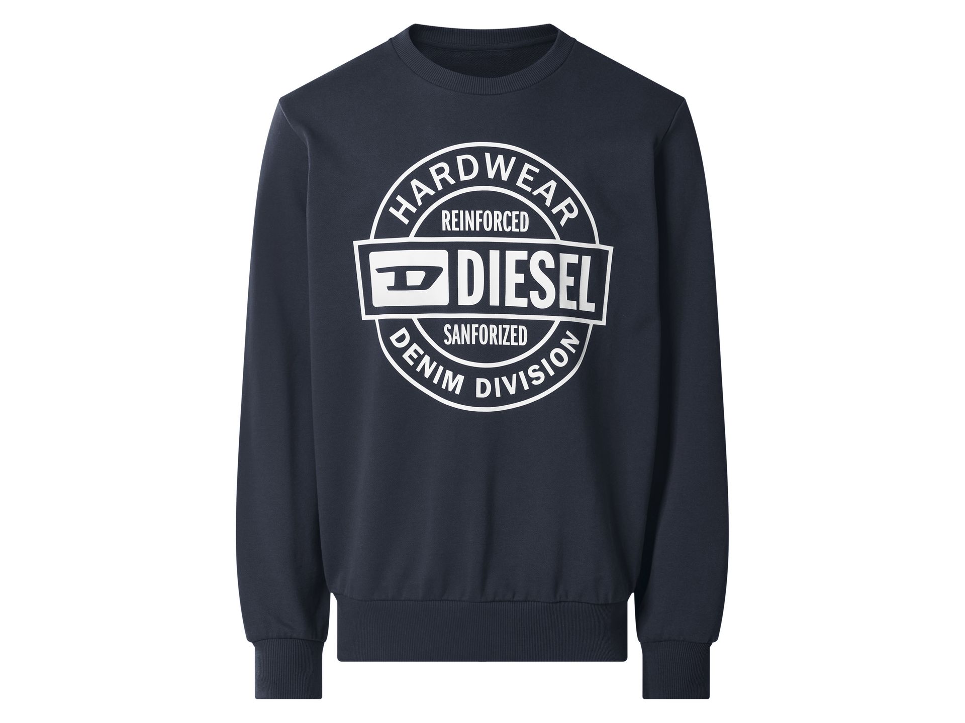 DIESEL Sweter męski z bawełny (Granatowy, L)