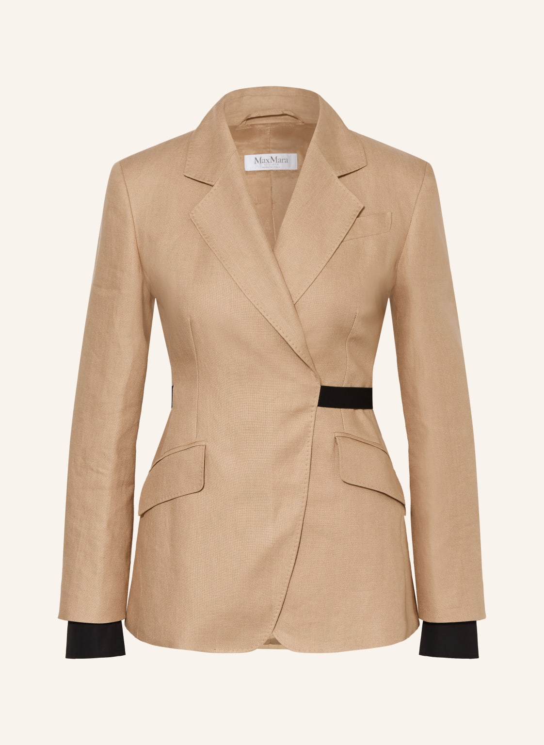 Max Mara Lniana Marynarka Fionda beige