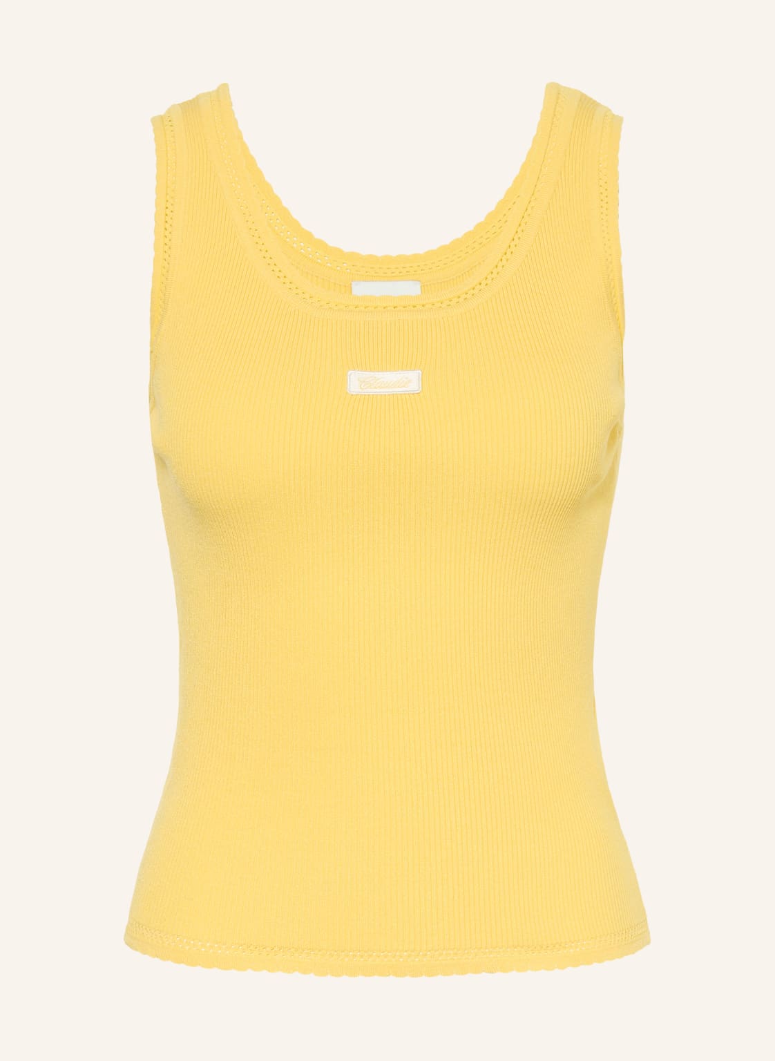 Claudie Pierlot Dzianinowy Top gelb