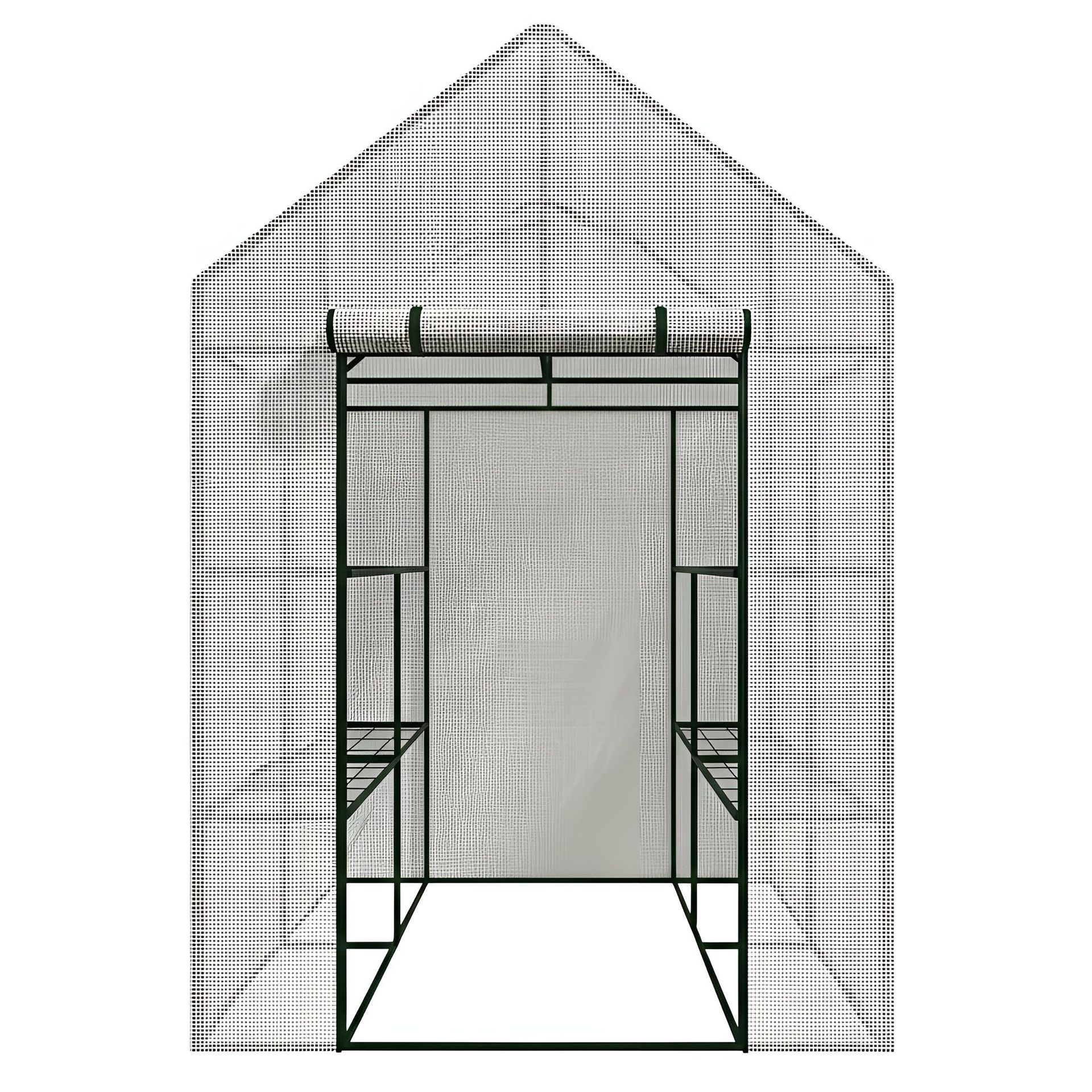 AWTOOLS Szklarnia ogrodowa biała 143x143x195cm