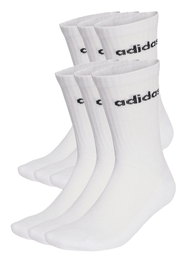 Skarpety ADIDAS męskie Linear Crew Socks Cushioned 6-PAK białe