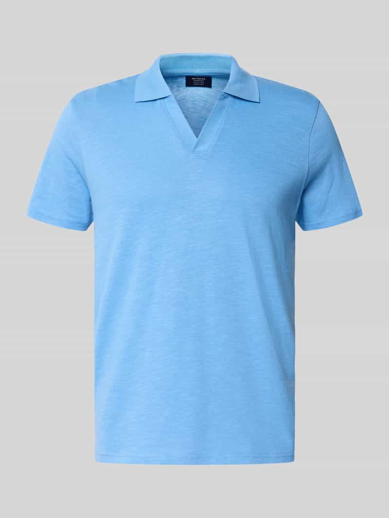 Koszulka polo w kroju slim fit z dekoltem w serek