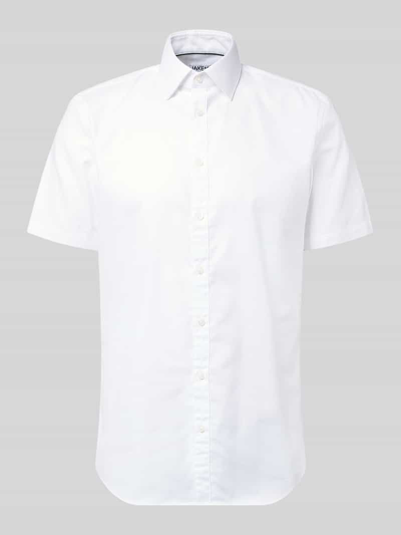 Koszula o kroju slim fit biznes z bawełny z kołnierzykiem typu kent