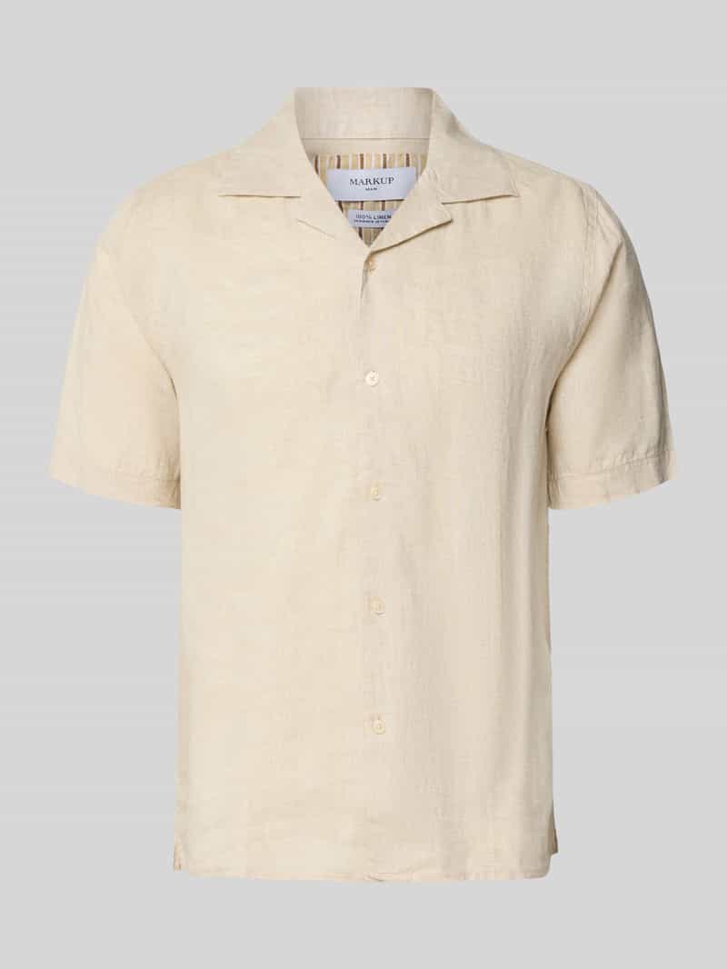 Koszula casual z lnu o kroju modern fit model 'CAMICIA'