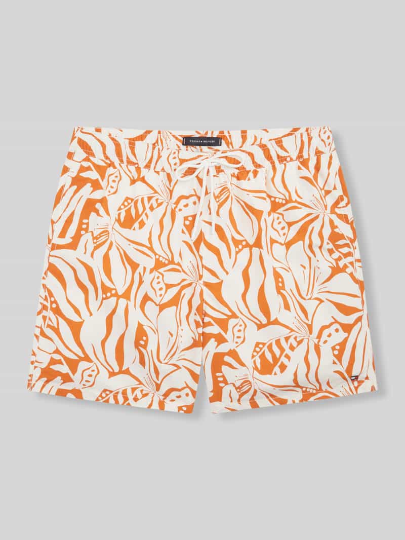 Spodenki kąpielowe o kroju regular fit ze wzorem na całej powierzchni