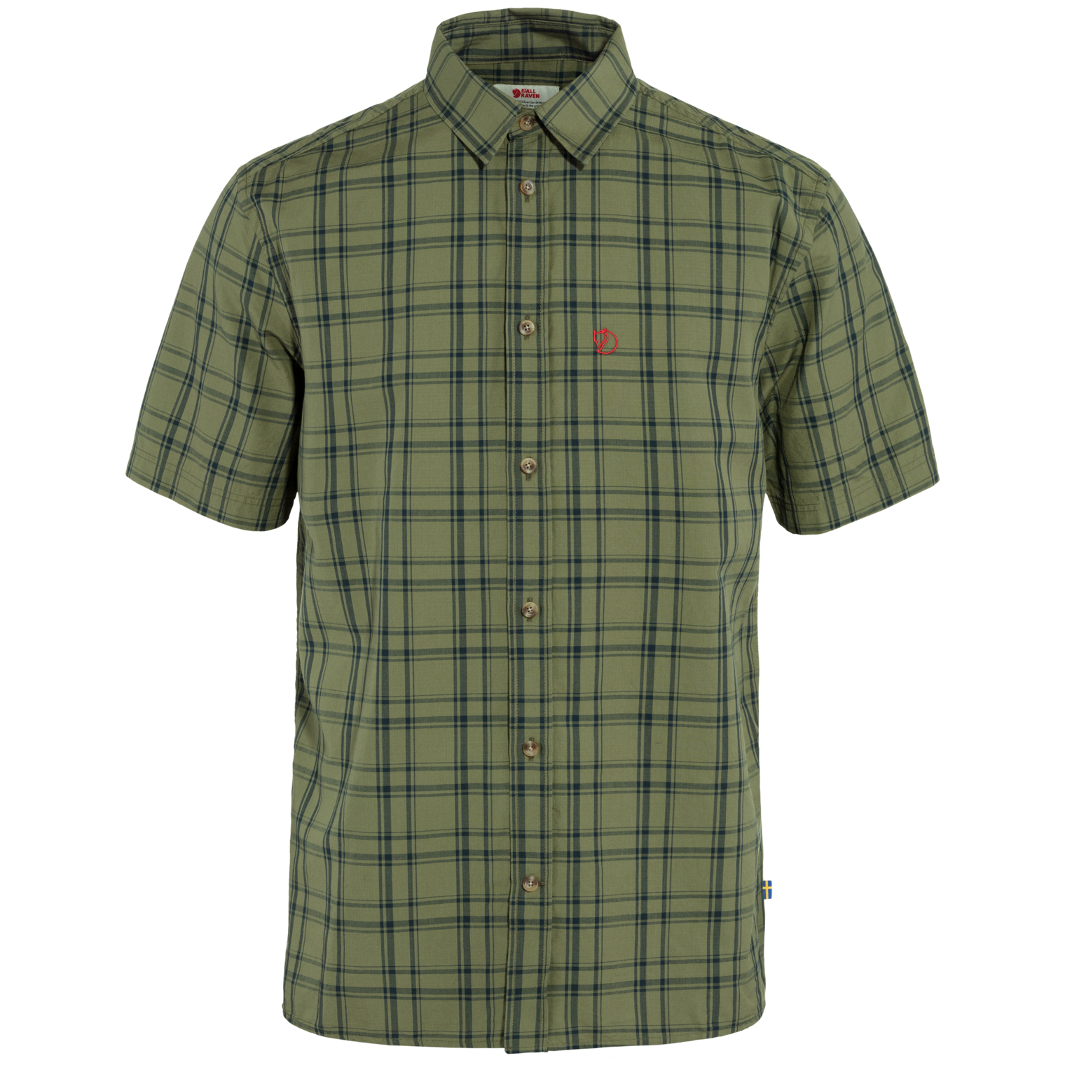 Koszula męska Fjällräven Övik Lite Shirt SS M Rozmiar: M / Kolor: zielony/czarny