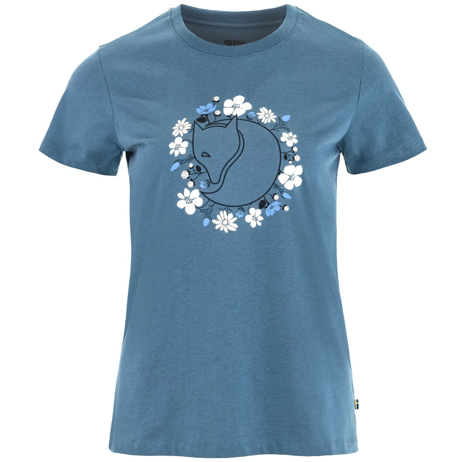 Koszulka damska Fjällräven Fjällblomster Fox T-shirt W Rozmiar: S / Kolor: niebieski