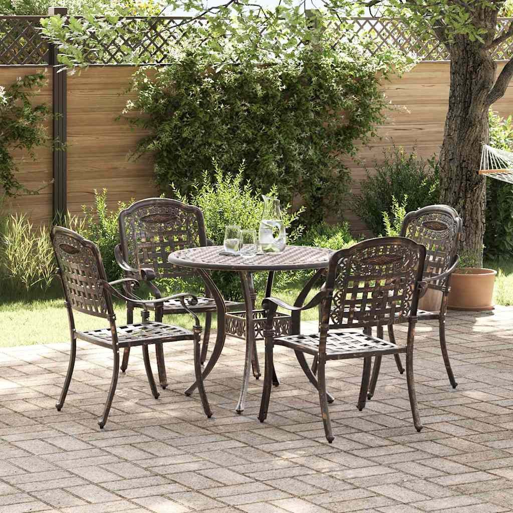 VidaXL Zestaw do jadalni w ogrodzie 5 pcs kolor bronzu Aluminium