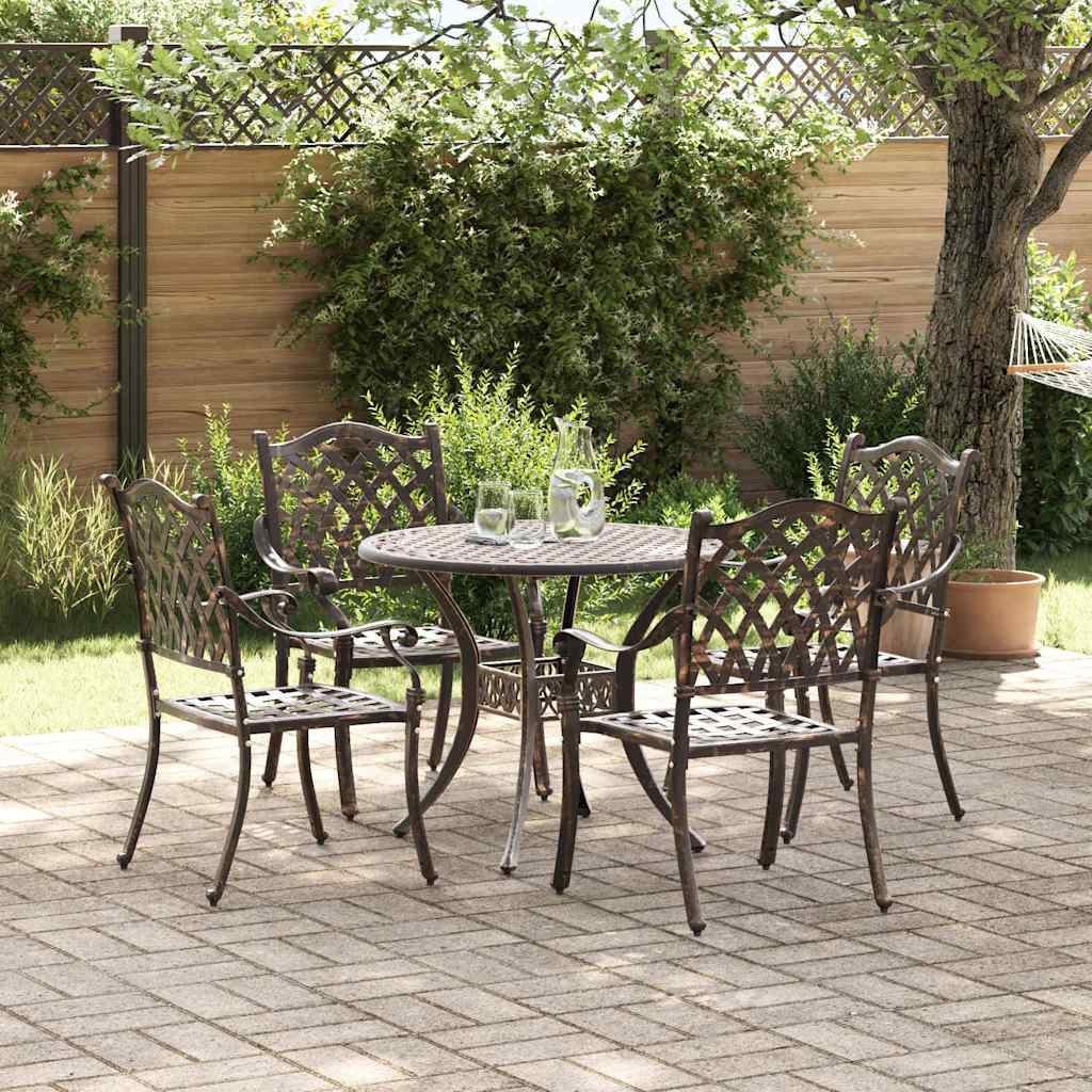 VidaXL Zestaw do jadalni w ogrodzie 5 pcs kolor bronzu Aluminium
