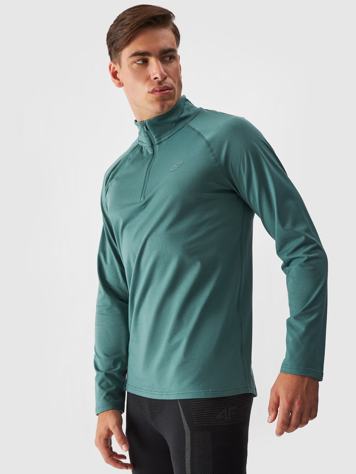 4F Bielizna termiczna ocieplana (góra) męska - turkusowa XXL