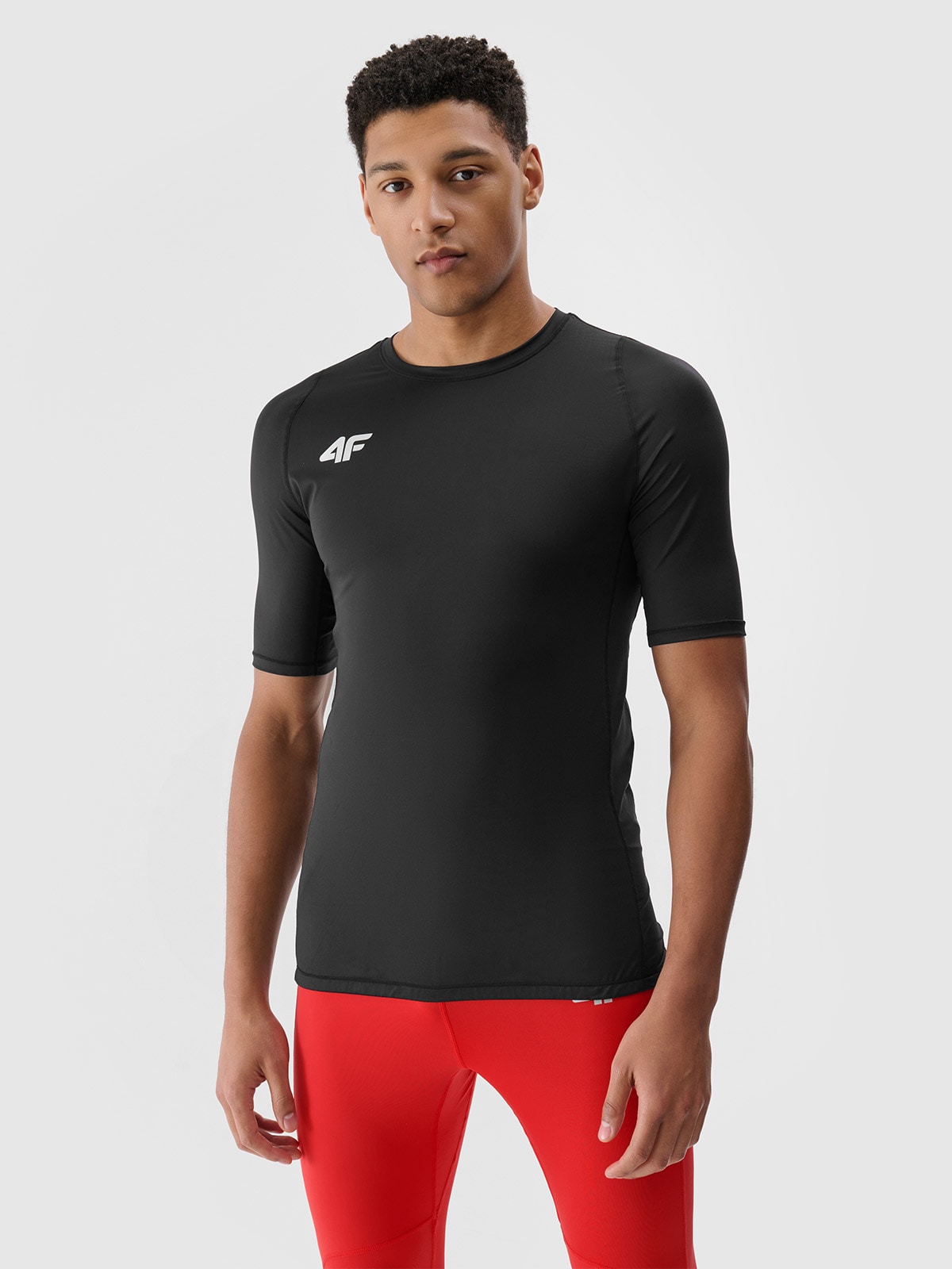 4F Koszulka treningowa szybkoschnąca męska - czarna XS