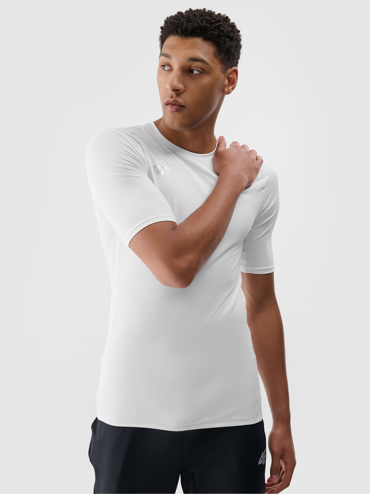 4F Koszulka treningowa szybkoschnąca męska - biała L