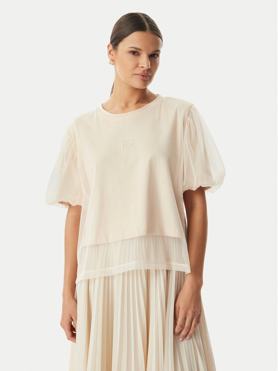 Rinascimento Bluzka CFC0128215003 Beżowy Regular Fit