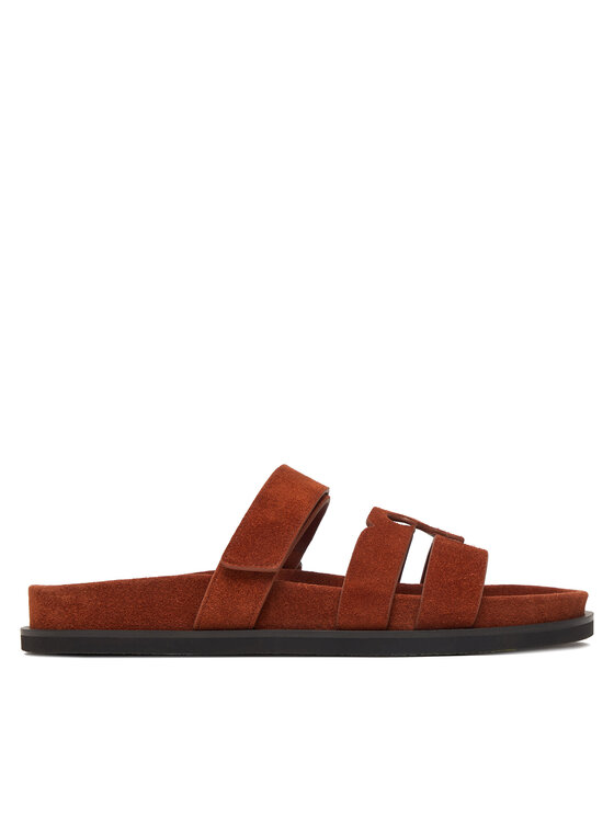 Tory Burch Klapki Ines Sport Slide 163481 Beżowy jasny