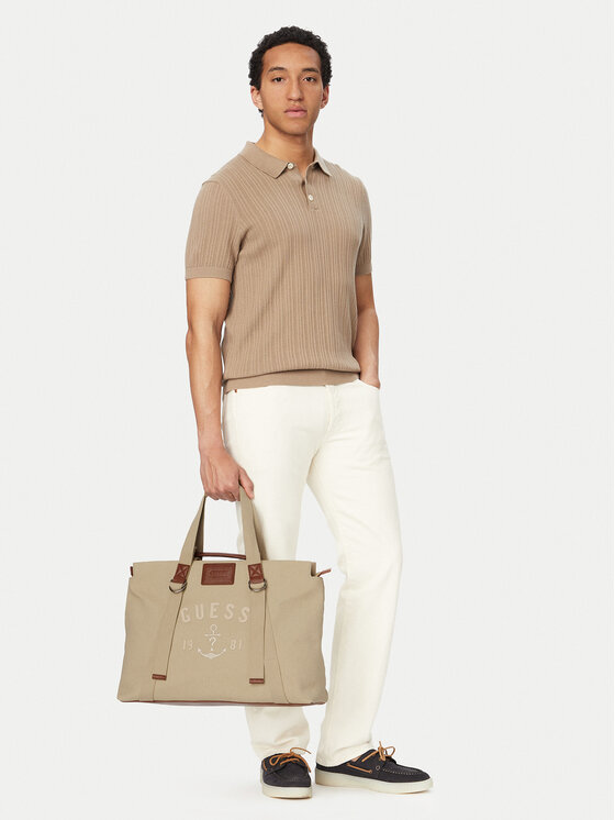 Guess Torba weekendowa HMOSCM P6246 Beżowy jasny
